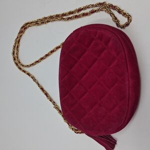 Magenta Quilted Women's Crossbody Bag/Clutch